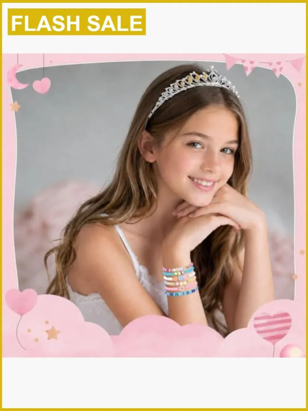 6 Stackable Clay Bead Friendship Bracelets for Teen Girls BFF Gift